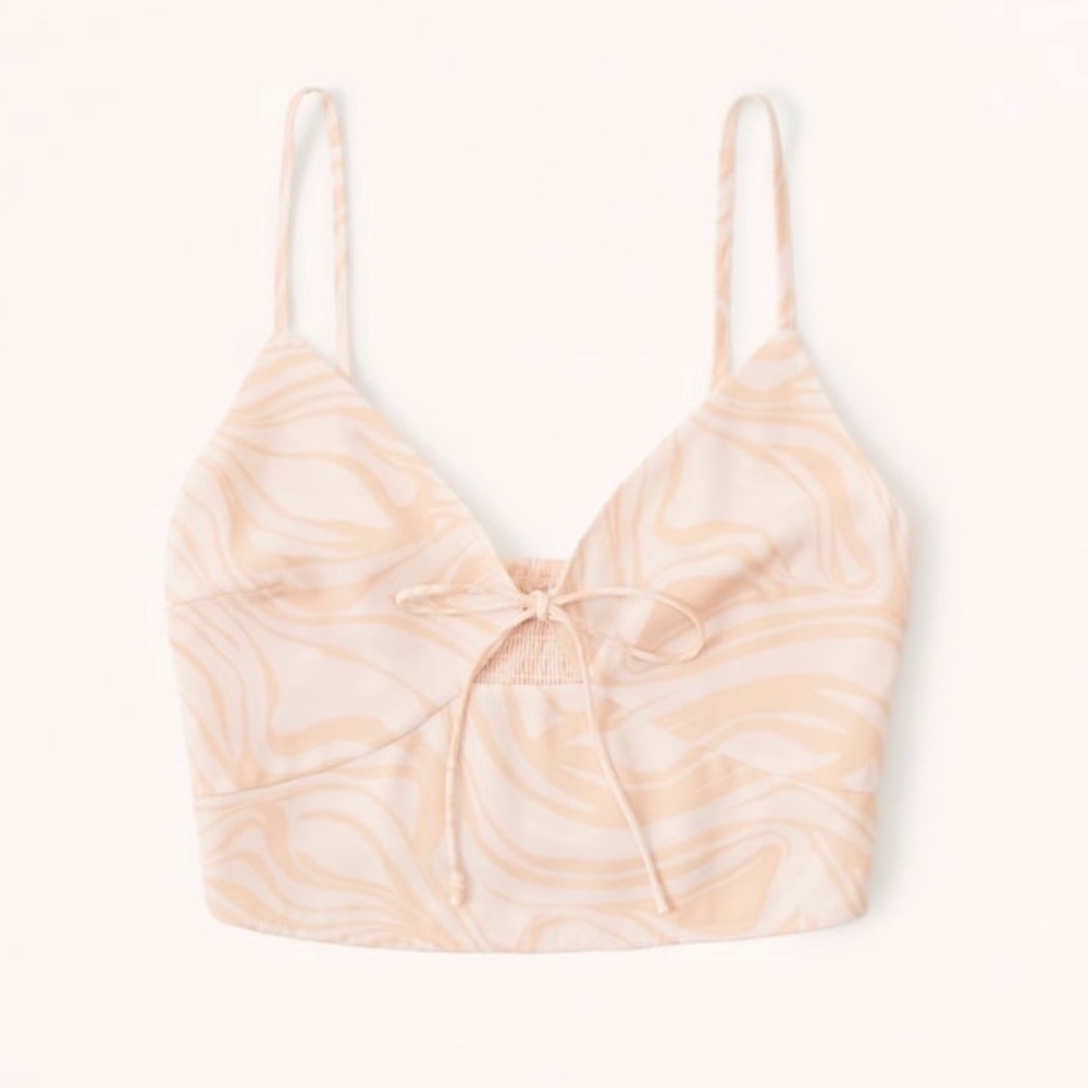 NWT Abercrombie and Fitch Tie-Front Keyhole Cami